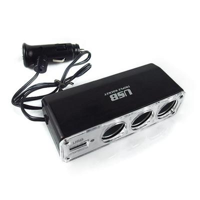 Uniwersalny kompaktowy rozdzielacz ładowarki samochodowej z rozdzielaczem zasilania i portem ładowania USB, rozdzielacz zapalniczki samochodowej na 3 sposoby