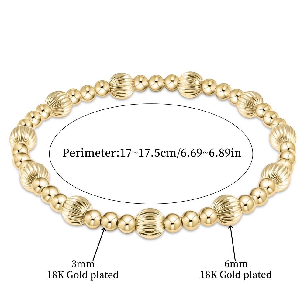 Vlen Gold Plated Stackable Stretch Bracelets for Women Chunky Metal Everyday Layered Jewelry Mixed Metal Bracelet Set Gift