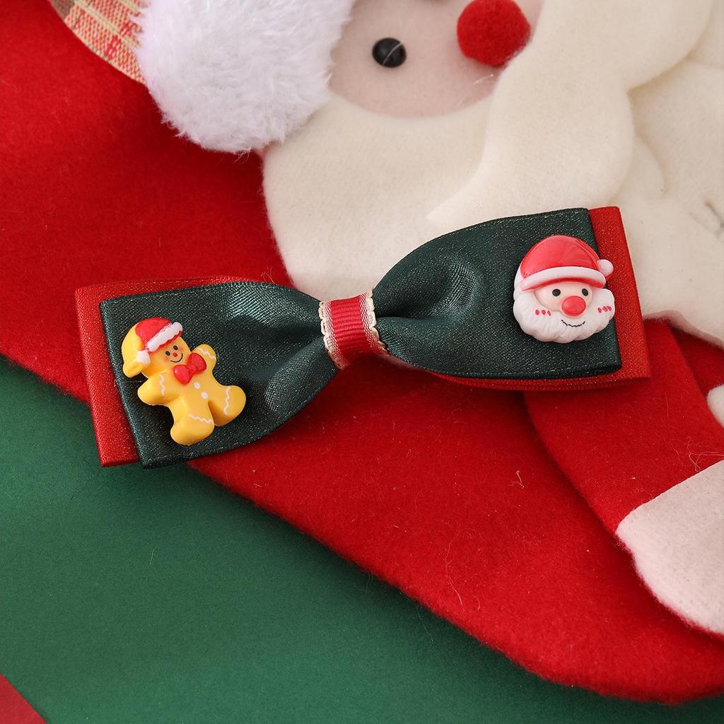 Children's Christmas Princess Red Bow Hair Clip