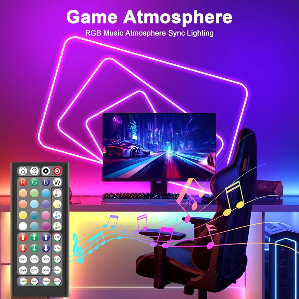 Nexillumi 32.8FT Neon LED Rope Lights IP67 Waterproof LED Lights for Bedroom Flexible LED Light Strip with Remote and APP Control RGB Lighting Strip