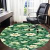 1pc Floral Pattern Office Round Area Rug, Indoor Mat Suitable ForOffice, Under Office Chairs Bedroom Living Room Home Decor, Room Deco  D045