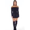 **Europäisches sexy eng anliegendes Strickkleid Herbst/Winter 2026**: Damen-Ein-Schulter-Pullover**