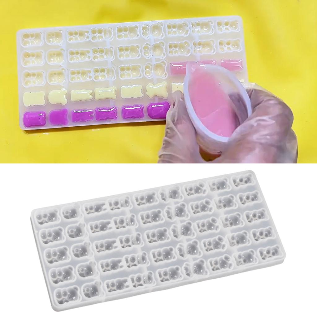 Bear Rabbit Mouse Ornament Crafts Silicone Molds Epoxy Jewelry Mold Resin Casting Pendant Mold Suitable for Diy Crafts