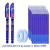 64pcs/Set Erasable Gel Pens 0.5Mm Gel Refills Blue Black Erasable Office Writing Stationery School Supplies
