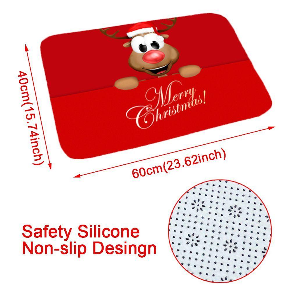 Home Decor Santa Claus Living Room Carpet Outdoor Carpet Xmas Doormat Floor Mat Christmas Mat