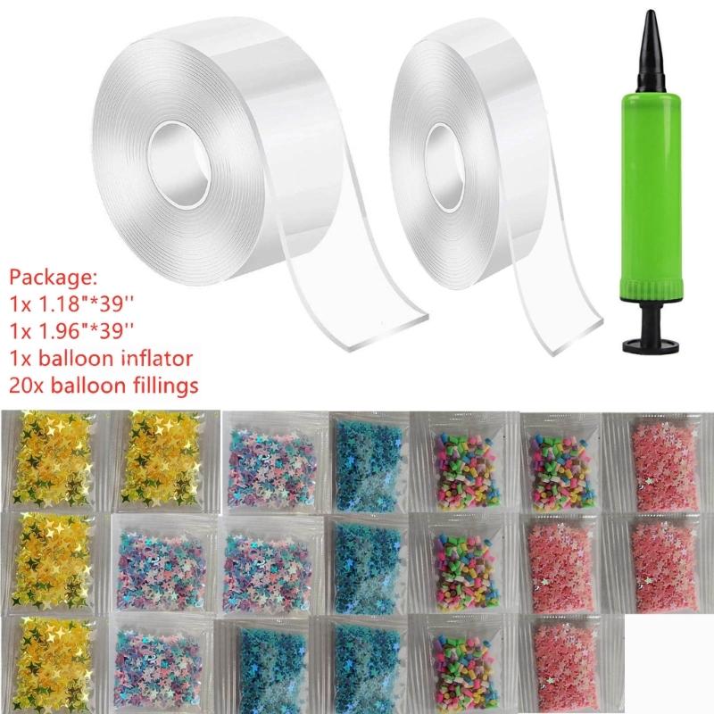 Relaxing Balloon Craft Nanos Double Sided Tape for Bubble with Balloon Inflators