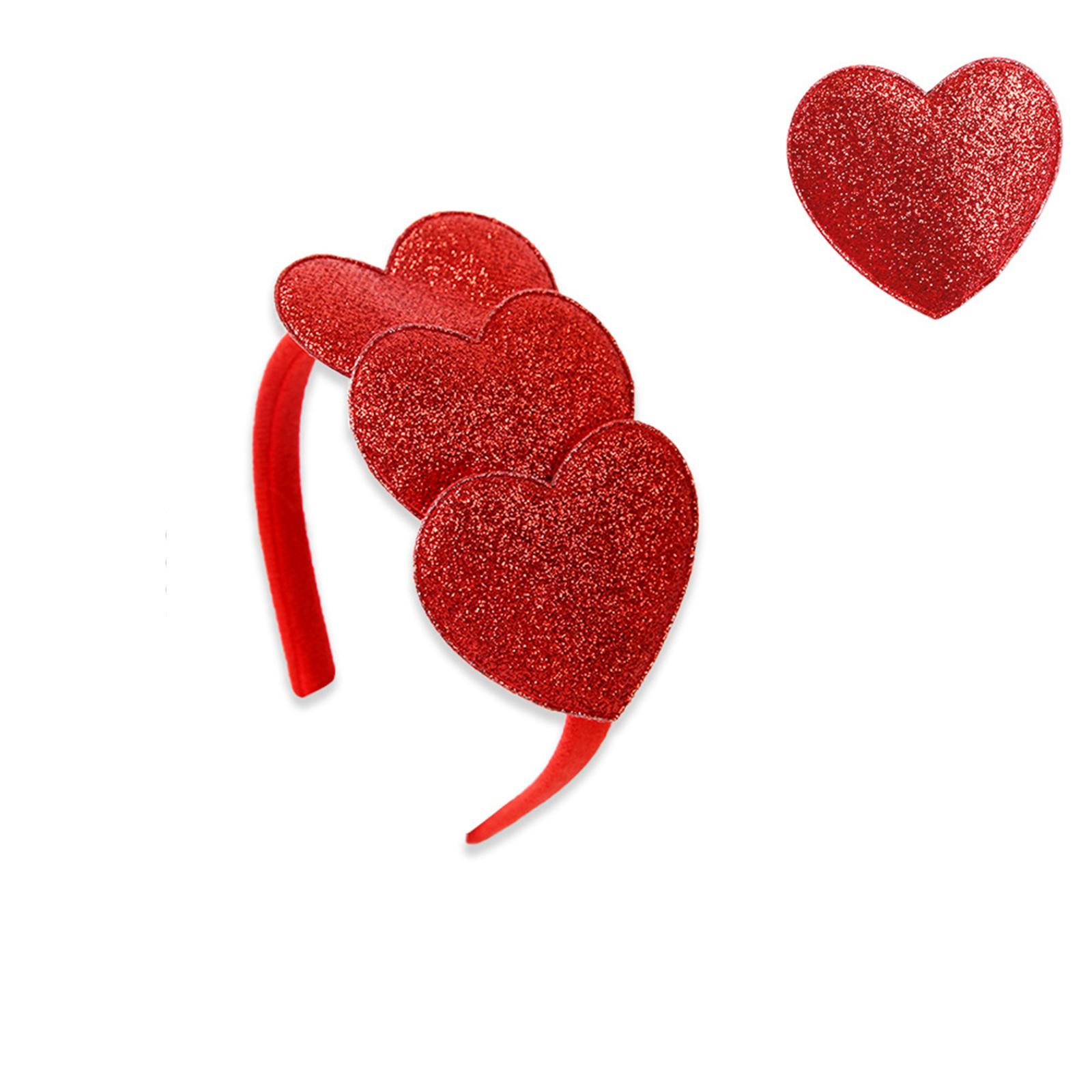 Introducing Our Valentine s Day & Wedding Red Glitter Heart Statement Headband One Size