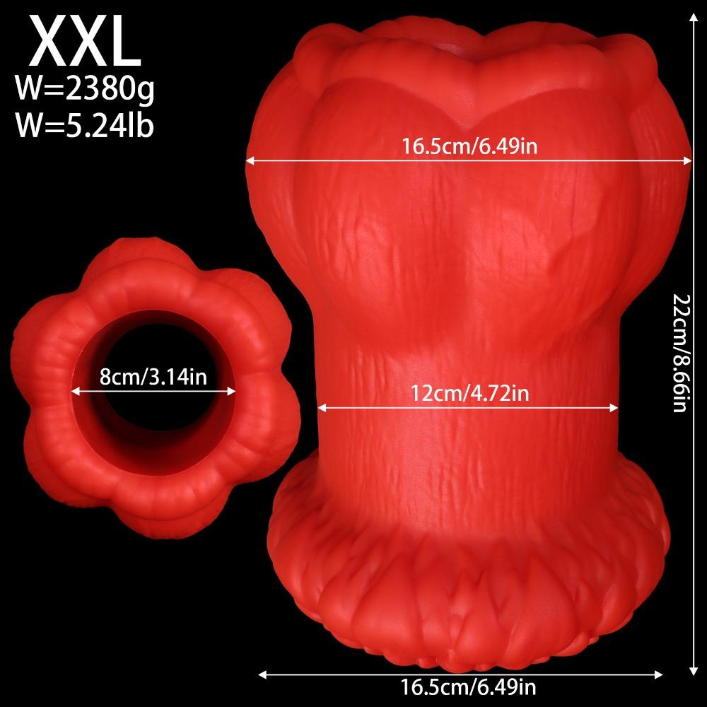 Transparent Hollow Butt Plug, Extra Large Silicone Anal Tunnel, Couples Sex Toys for Beginners to Advanced
