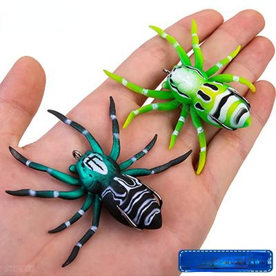 1PC lebensechte weiche Spinne Köder 7cm Angelköder Drillinge künstliche weiche Köder Tackle
