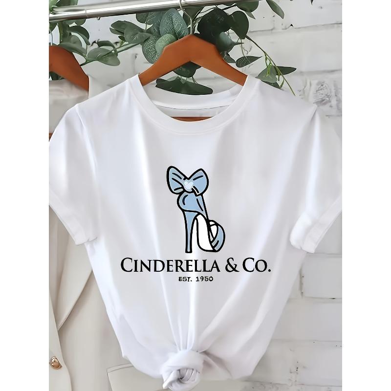 

European Size Cinderella Company Was Established in 1950 with a Bow Pattern T-shirt 4XL білий