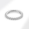 Baby s Breath Women s Real Diamond Band Ring Light Luxury Fashion Single Row Full Paved Diamond Finger Ring Jewelry