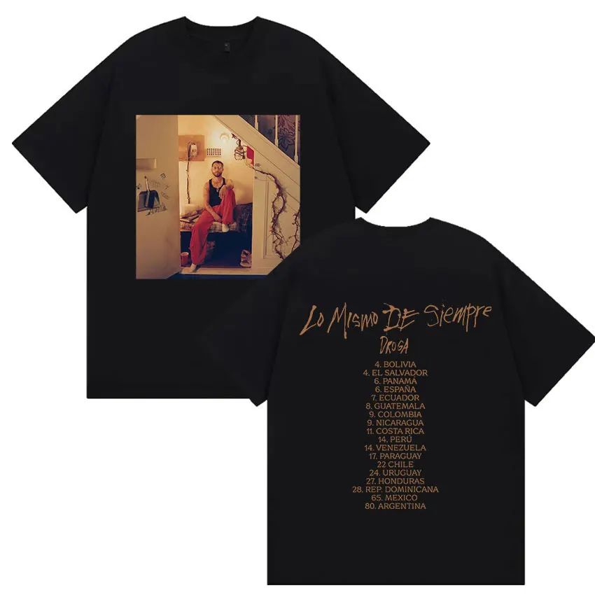 Rapper Album Tour 2025 Merch Tee Shirt Men's Women Harajuku Fashion Vintage T-shirt Casual Loose Cotton Oversized T Shirt Unisex