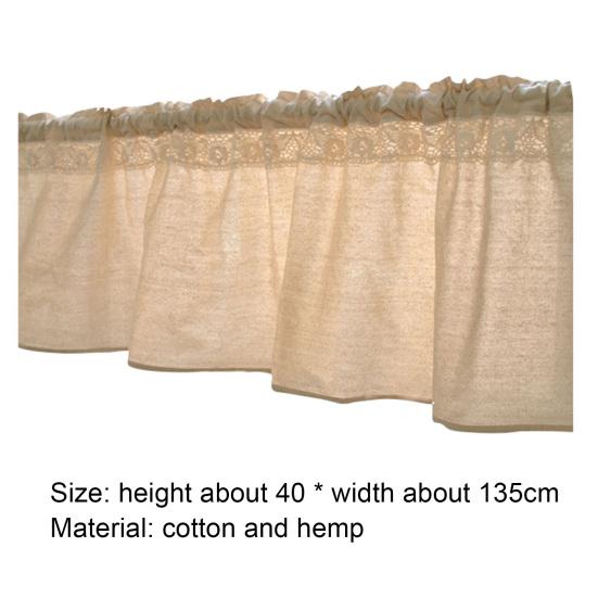 Yousheng Polozáclonové stínění Měkká bavlna Len Dekorativní japonský styl Potřeby pro domácnost s krátkým závěsem