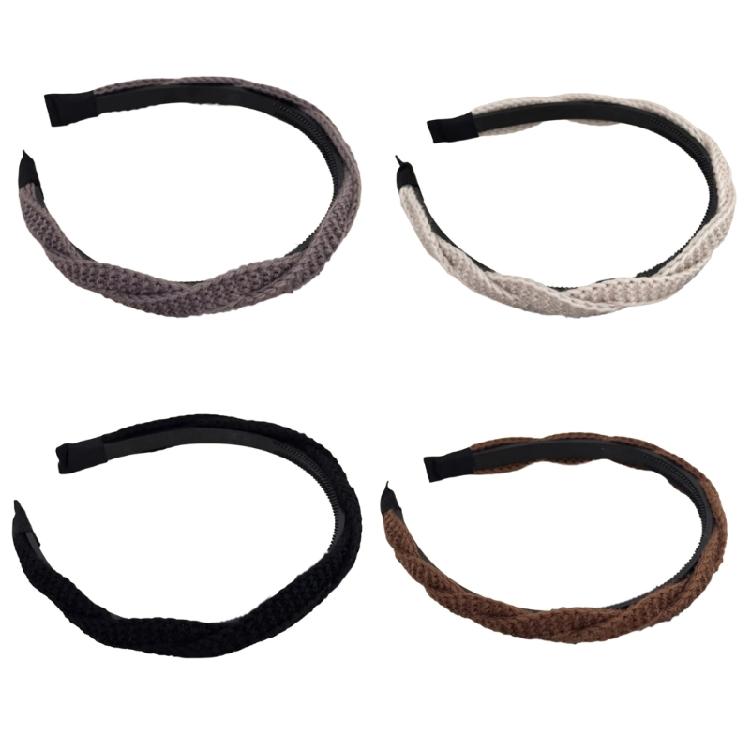 French Style Knitted Hairband Simple Headband Face Washing Hairhoop for Women