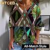 BITCED Damesmode Casual Blouses & Overhemden met Lange Mouwen en V-hals