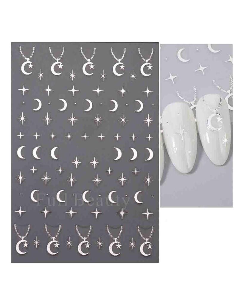 Laser Nail Stickers Butterfly Heart Star Design Adhesive Slider Decals Nail Art Stickers Manicure Decorations