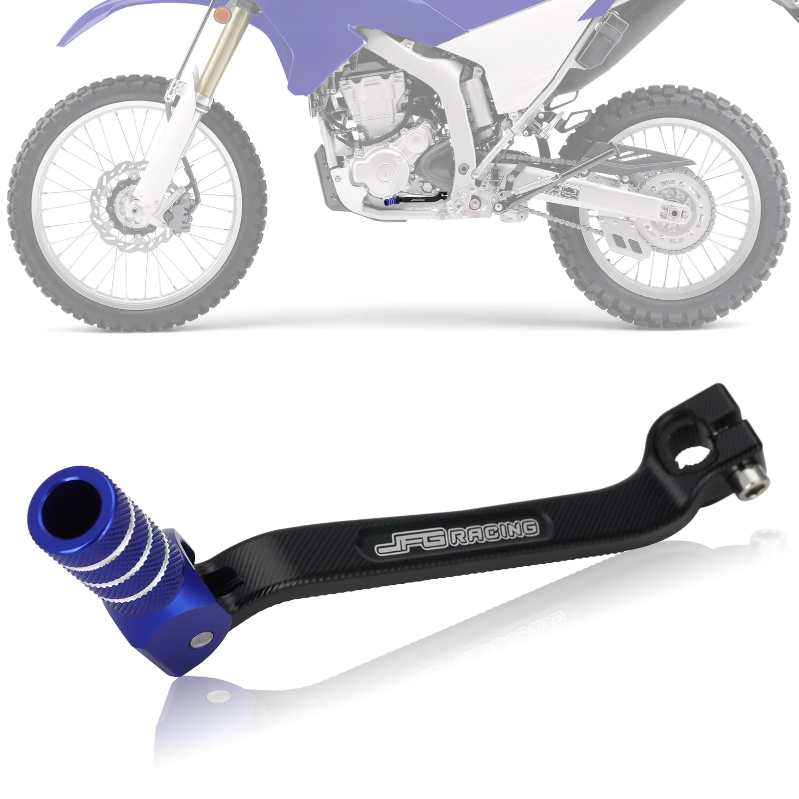 JFG Мотоциклетная педаль переключения передач алюминиевая противоскользящая выдвижная высокопрочная долговечная совместимая синий