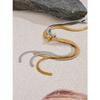 Yhpup Waterproof Stainless Steel Flat Snake Chain Long Adjustable Necklace Stylish Daily  Minimalist High Quality Jewelry Bijoux