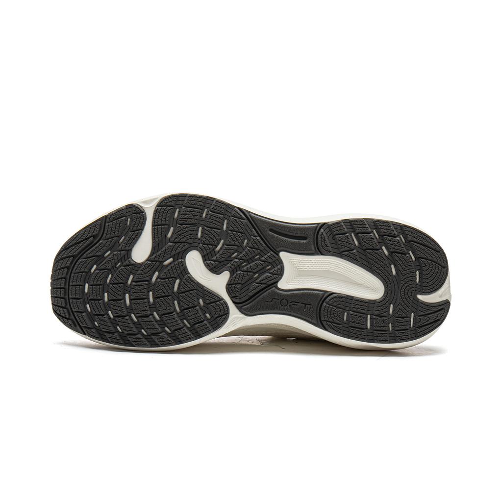 Li Ning SOFT PLUS 2 Cushioning Slip Resistant Abrasion Resistant Height Increasing Low Top Casual Shoes Women's Ecru AGLW014-1