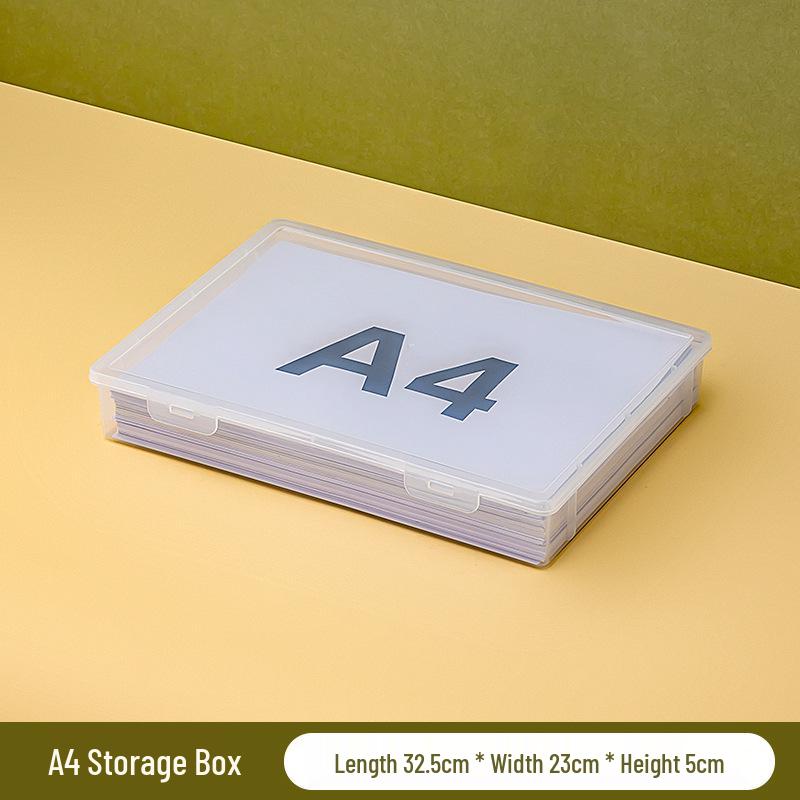 

Clear Notebook & File Organizer, Dustproof Desktop Storage Box for Office Paper