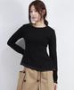 Deumakeu Unbalanced Slim Fit Long-Sleeve T-Shirt Black