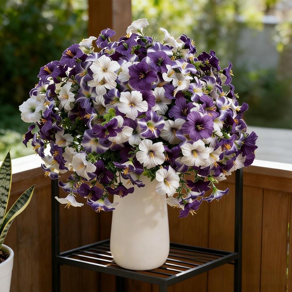 UV Resistant Artificial Morning Glory Realistic Handmade Silk Morning Glory Flowers Plastic Fake Flower Bouquets