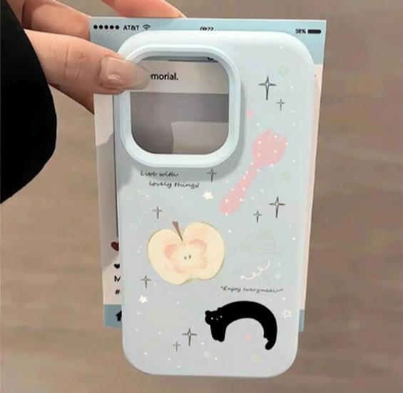 

Star Apple Case for iPhone 17 Pro Max/16, 15 Pro, 14 Plus, 11/12 - Soft Creative Sticky Rice Shell Design. iPhone 15 Pro