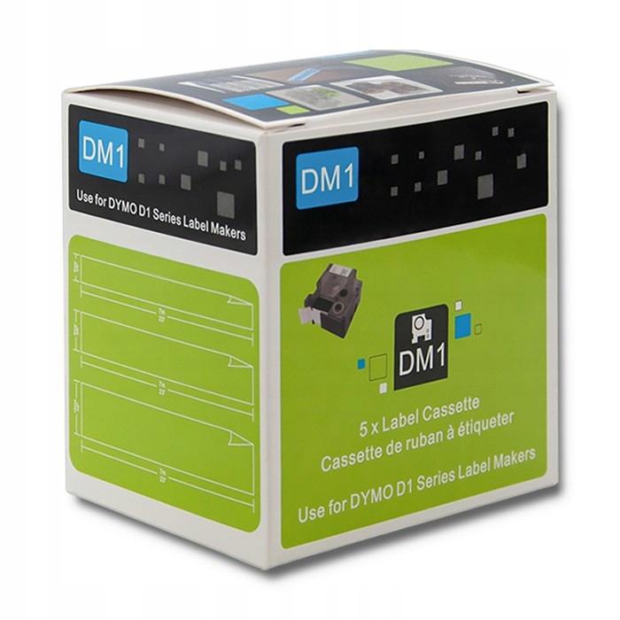 Qoltec Tape for DYMO D1 45013 | 12mm X 7m | White/Black Print