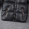 Thick Men Cowhide Leather Jacket Warm Genuine Cow Leather Duck Down Coat For -25~0 Degree Winter Clothing