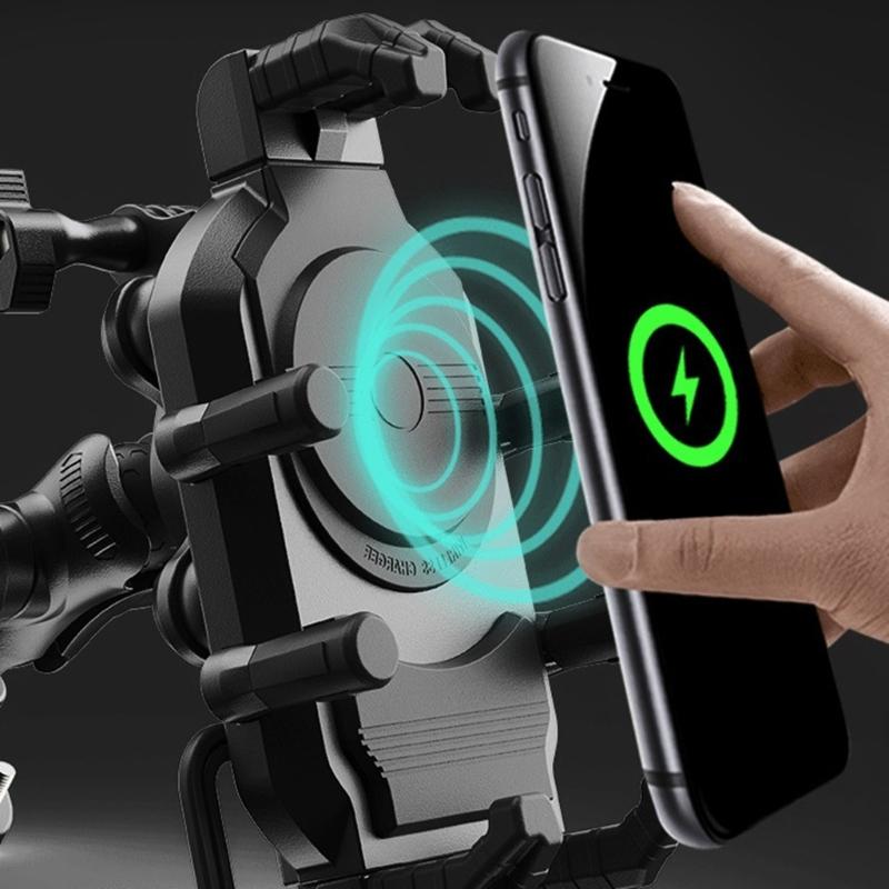 Adjustable Bike Phone Mount Bracket Stand with 360 Degree Rotation for Secure Smartphone Use on Motorcycles and Bicycles