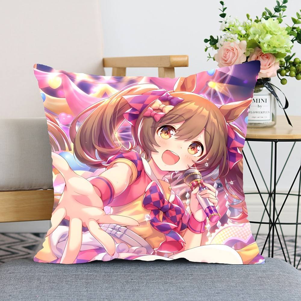 Uma Musume Pretty Derby Throw Pillow Covers Pattern Cushion Cover Suitable For Sofa Bedroom Car Pillow Cover