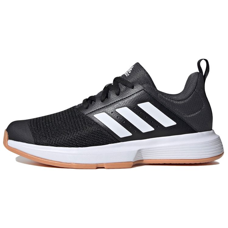 Adidas Essence Indoor Shock Absorbing Non-Slip Low-Top Badminton Shoes Unisex Shoes Black White FU8397