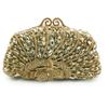 Rhinestone Women Evening Clutch Bag Diamond Chain Girls Wedding Bridal Prom Crystals Dinner Party Purse 11 Colors White/Green