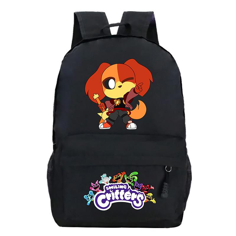 Smiling Critters Smiling Animals College Style Boys And Girls Junior High School Students School Bag Casual Backpack