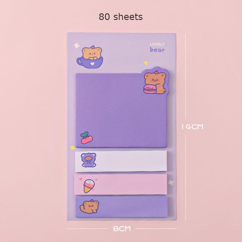 Kawaii Paper Sticky Notes Creative Notepad Memo Pads Office School Stationery Adhesive Stickers Posted It Sticky Note Pads