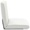 Adjustable Footstool White Faux Leather