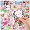 50 Cute Axolotl Suitcase & Notebook Decorative Stickers
