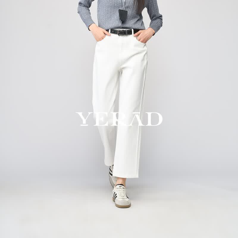 Yalida Women s 360° Stretch Straight Leg Denim Pants 31 жемчужина белый