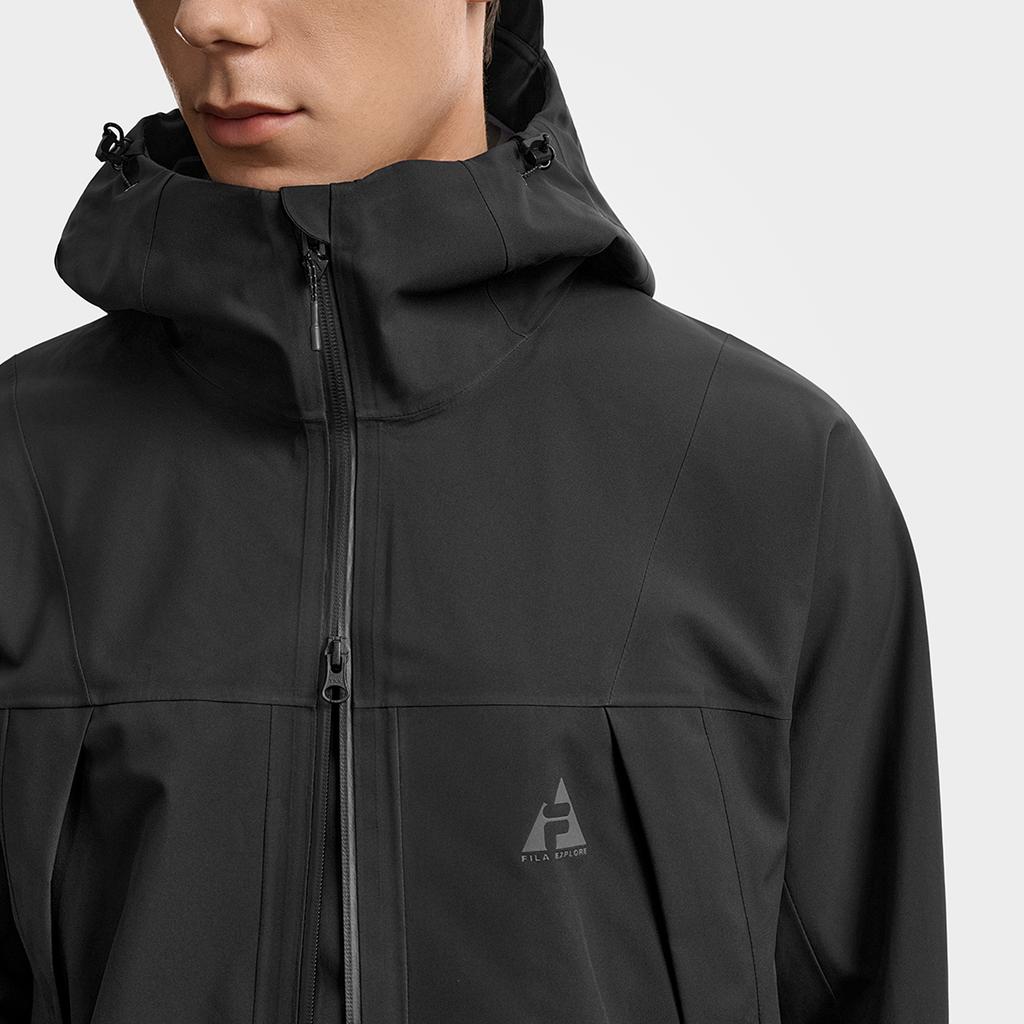 FILA Explore Minimalist Classic Retro Sports Casual Outdoor Hard Shell Versatile Comfortable Hooded Jacket Men Jacket A11M617718F-BK
