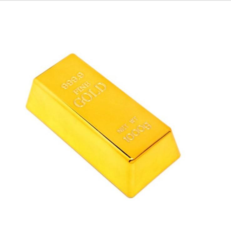 Gold Brick Simulation Model: Festive Ornament & Photography Prop