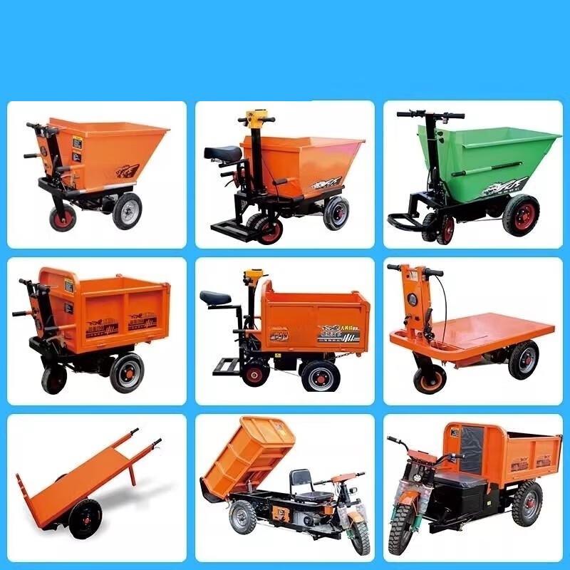 Electric 3-Wheel Stainless Steel Construction Dump Cart CN plug (adapter included)