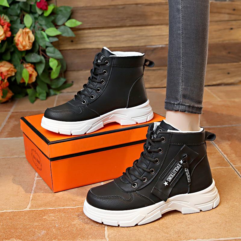 Women's 2024 High-Top Non-Slip Thick-Soled Snow Boots: Autumn/Winter Casual Outdoor Motorcycle Shoes