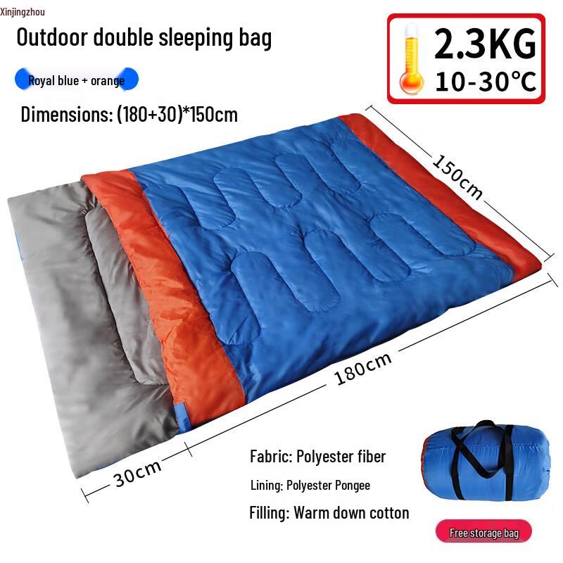 Outdoor Envelope Hooded Camping Sleeping Bag