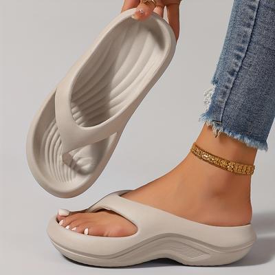 Damen Plateau Ballerinas Lässige Keilabsätze Strandsandalen