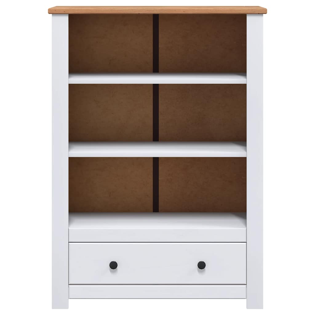 Bookshelf White 80 x 35 x 110 cm Solid Pine Wood (Panama Pine)