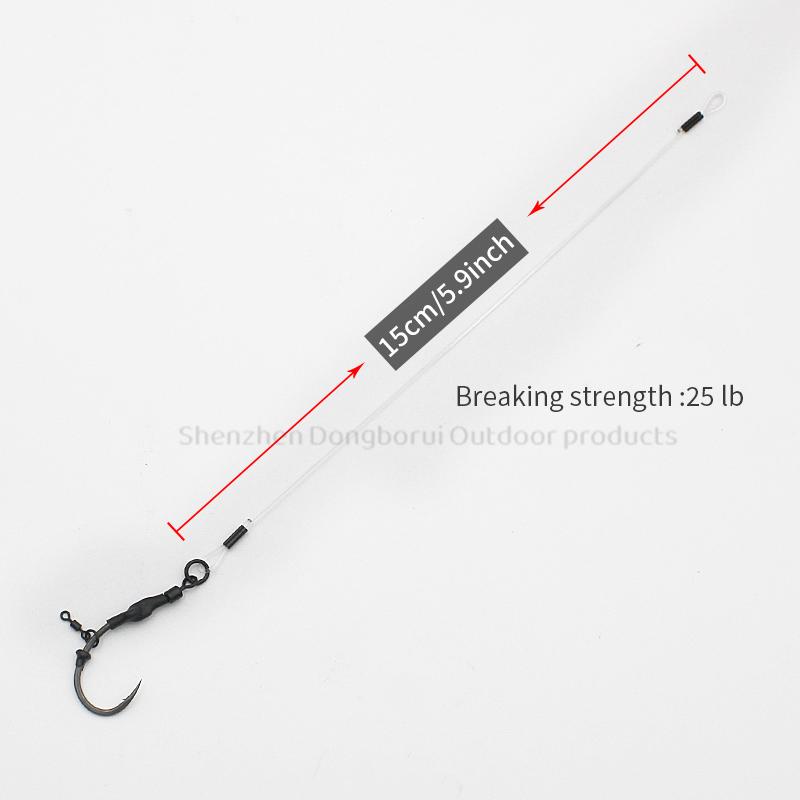 3pcs/pack Carp Fishing Accessories Ready Made Combi Spinner Rig Krank Hook Size 2 4 6 With Booms QC Swivel For Carp Fishing Terminal Tackle
