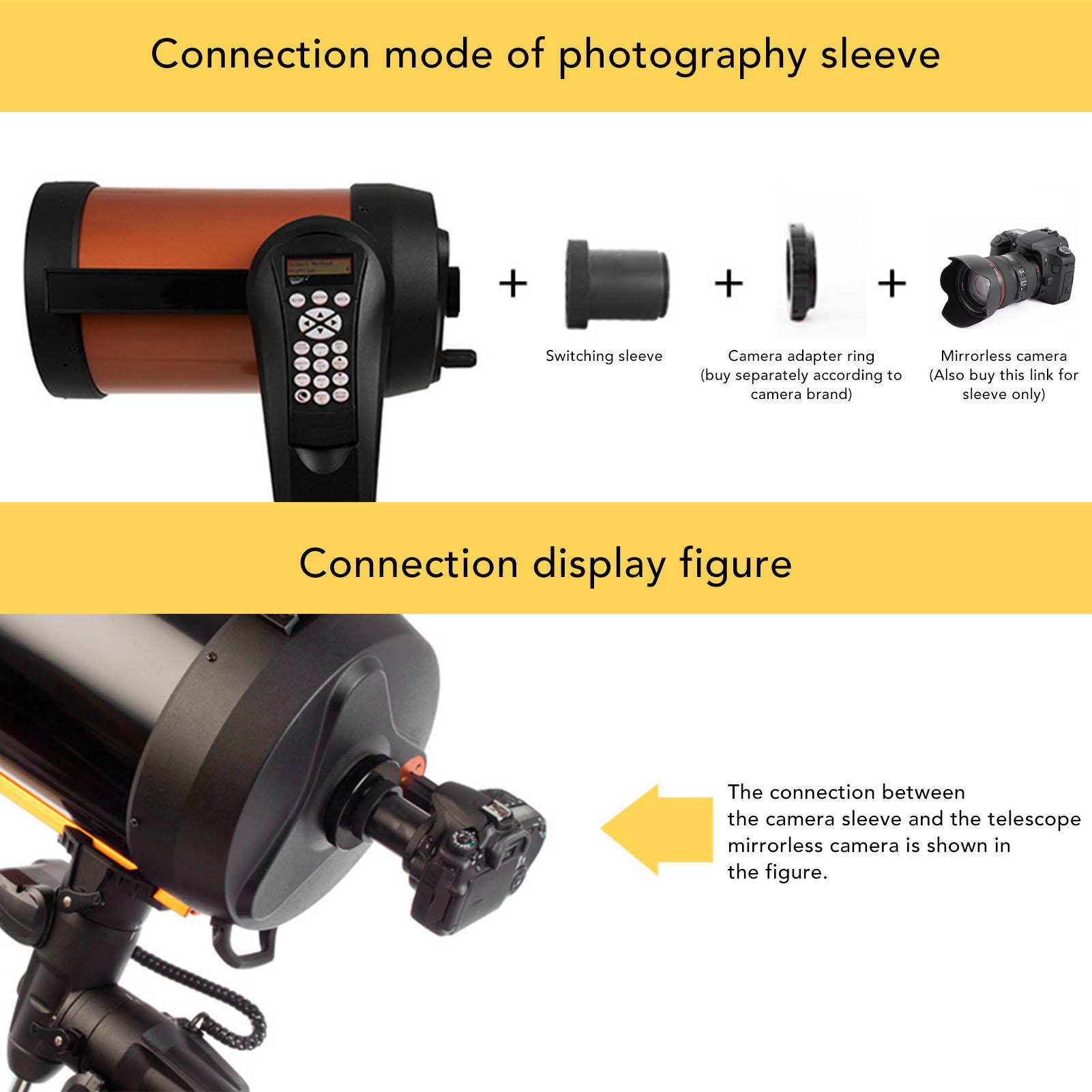 

Адаптер телескопической камеры SCT T2 Ring PAluminium Alloy для беззеркальной камеры R Mount Camera