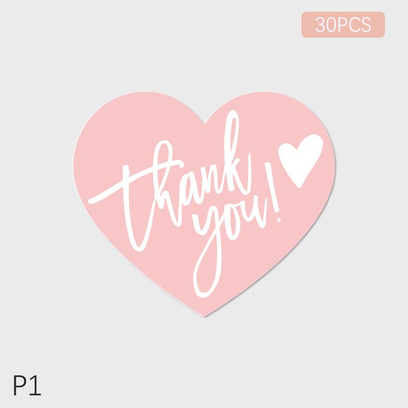 

30 шт./упак. английская открытка с благодарностью в форме сердца розовые подарочные декоративные открытки 1
