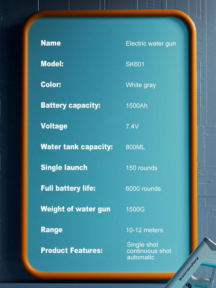 Electric Water Gun Long Range High Pressure Pulse Strong Charging Energy Water Gun Automatic Water Spray Children's Toy