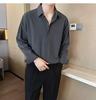 Men's Black Ice Silk Short-Sleeve Shirt, Stylish Summer Casual Loose Fit, Wrinkle-Resistant White Jacket.